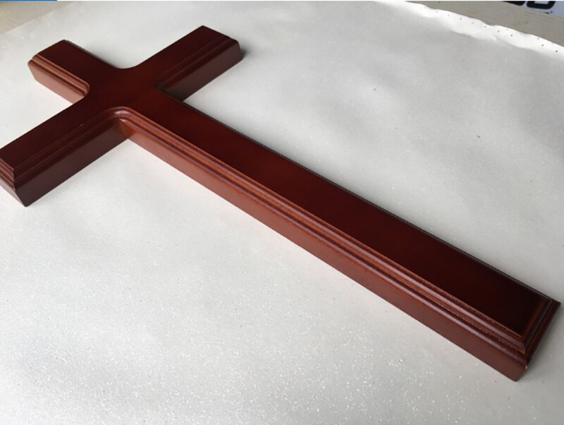 40 cm Christian Cross Massief Houten Kruis Woondecoratie Muur Opknoping Kruisbeeld Latijns Kruis Christendom Jezus Bid