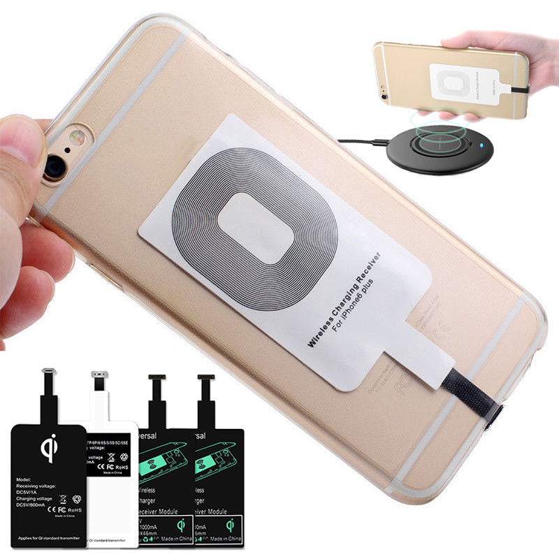 Neue Qi kabellos-ladegerät Schnelle Ladung Bausatz Adapter Induktion Empfänger Spule Typ-C Mikro USB Für iPhone Samsung Huawei Android