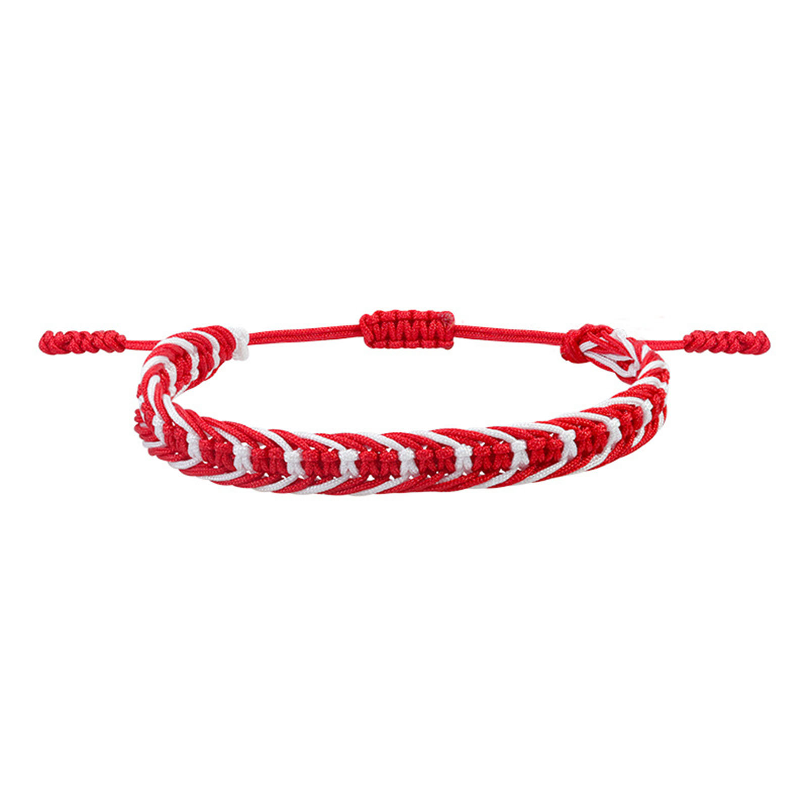 Pulseras de amistad trenzadas con hilo ondulado bohemio de poliéster, tejido étnico Multicolor texturizado ajustable de 15cm-27cm de largo, 1 ud.: Estampado en caliente