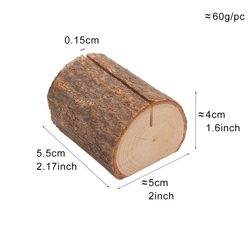 1pcs/lot Big Natural Wood Card Holder Wood Stump Wedding Party Card Holder Stand Office ID Card Holder