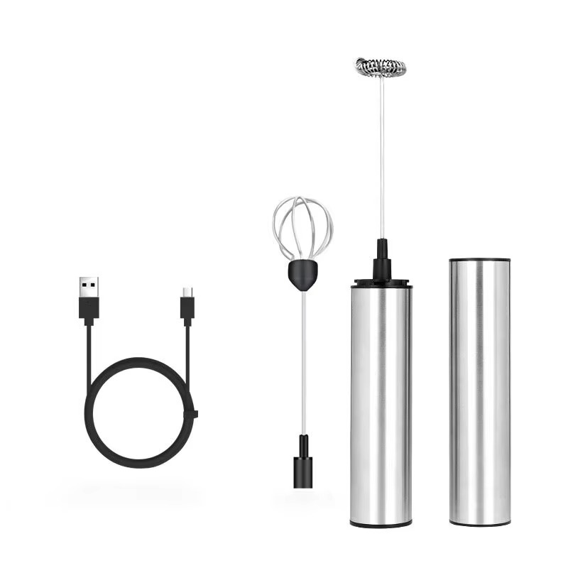 Espumador de leche eléctrico portátil, Mini Espumador de mano recargable por USB, mezclador de bebidas de alta velocidad, licuadora de café, batidor de huevos