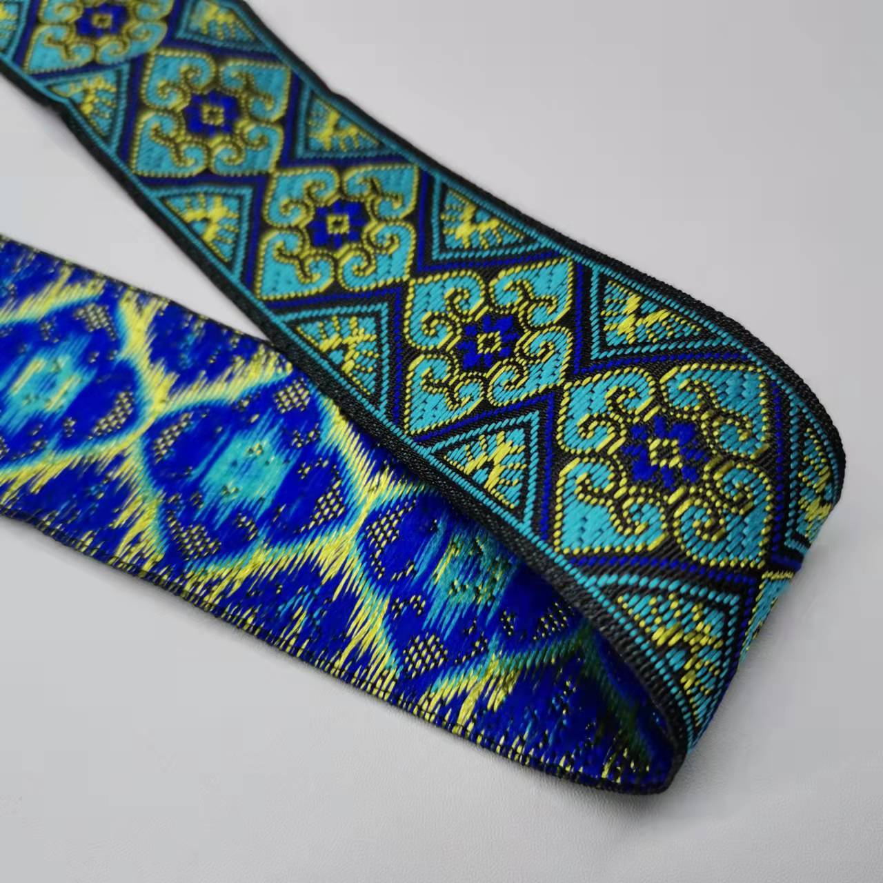 Ruban Jacquard tissé, 33mm de large, 7 yards, sangle pour chien, bricolage, plusieurs Styles: 2
