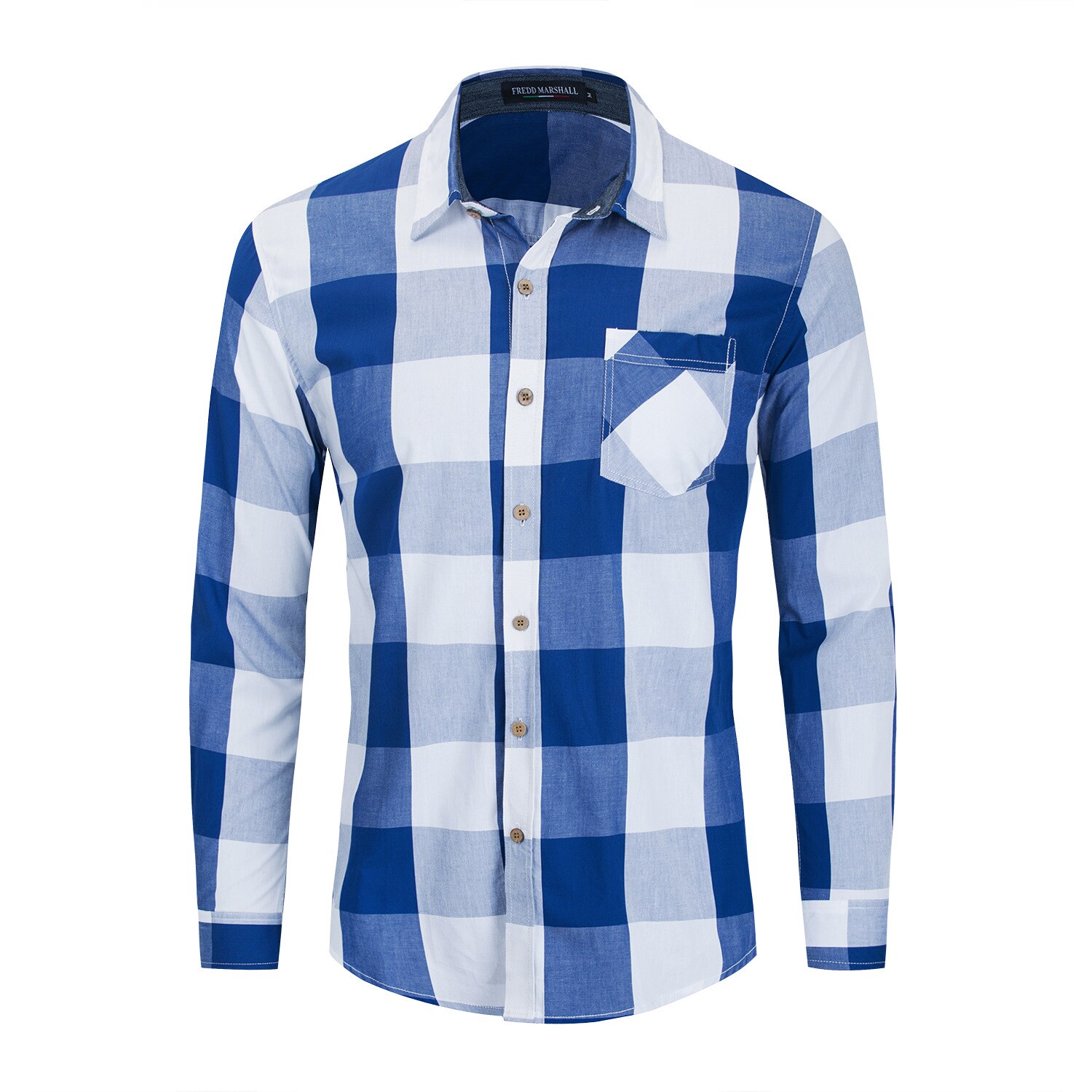 Casual Mannen Klassieke Plaid Shirt Lange Mouwen Mannen Katoen Lange Mouwen Plaid Shirt Casual Revers Shirt shirt Mannen: S