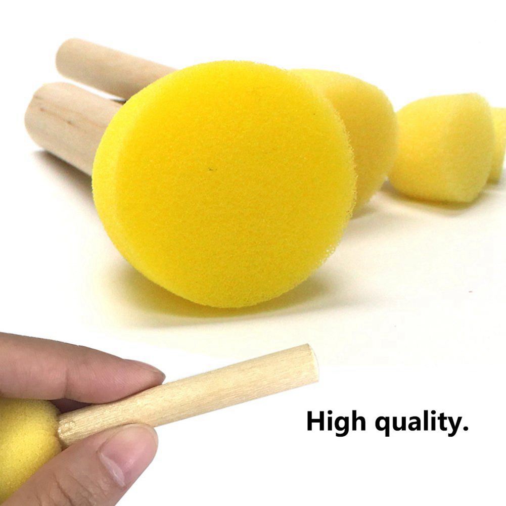 -Foam Pouncer Assortment-Sponge Painting Stippler Set 24/pkg-Foam Brush Value Pack-6(1/2 inch),6(3/4 inch),6(1-3/16 inch)6(