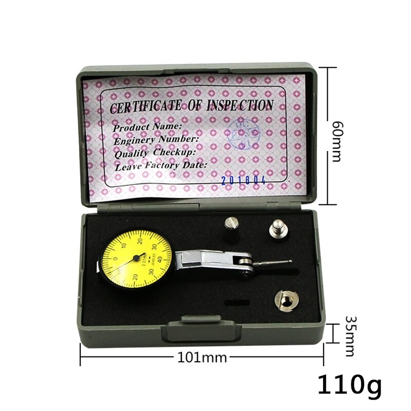 0-0.8mm Mini Universal Flexible Dial Test Indicator 0.01mm Dial Indicator Dial Gauge Indicator Gauge Stand Indicator Tool