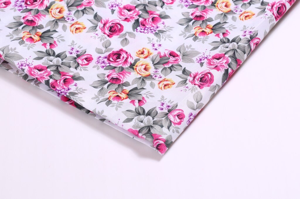 50*140cm Printed Flower 100% Polyester Cotton Fabric Patchwork for Cloth Making Puppet Pillar,c9720: 1045133002