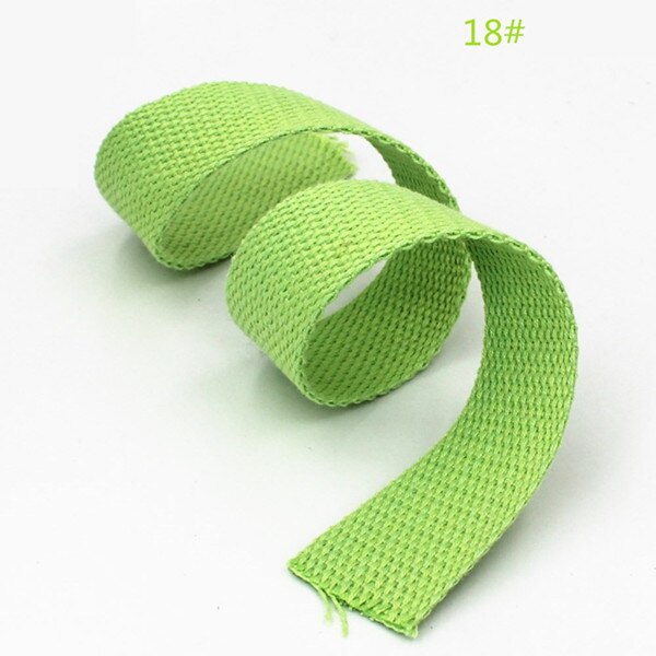 6M * 2.5 Cm Gekleurde Katoenen Dikke Vlakte Canvas Gordel Backpack Strap Bagage Accessoires Tas Maken Naaien Diy huisdier Aangelijnd: fluorescent green