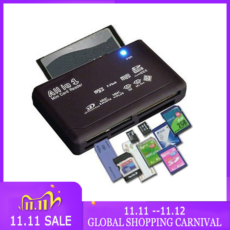 All In One Card Reader USB 2.0 SD Card Reader Adapter Support TF CF SD Mini SD SDHC MMC MS XD