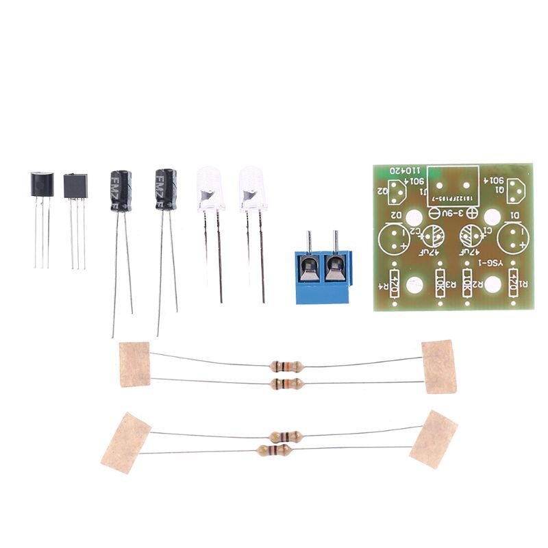 1Set Electronic DIY Making Kits Flashing Lamp Electronic Circuit Board Parts 203A