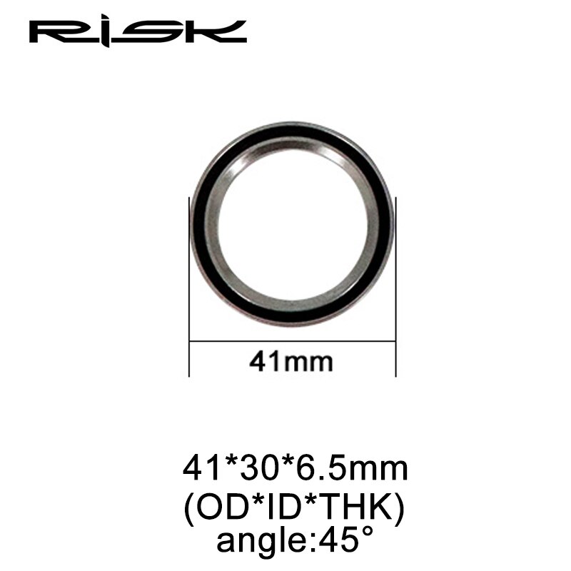 RISK 1pcs Bicycle Headset Bearing Steel MTB Mountain Bike Internal/Integrated/External Headsets Bearing Cycling Supplies Silver: 41mm-1pcs