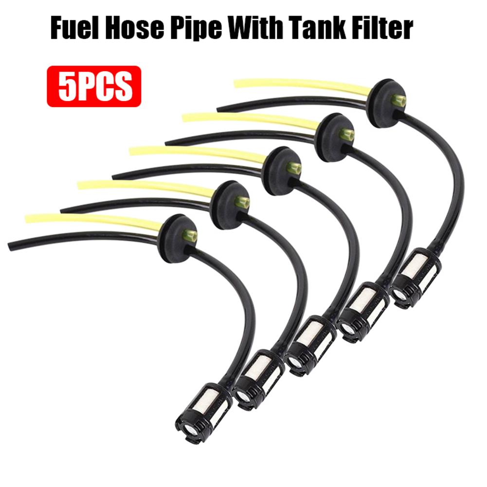 5pc filter olierør kædesav tilbehør plæneklipper græstrimmer brændstoftank filter universal olierør brændstofslange til 139/140/gx35