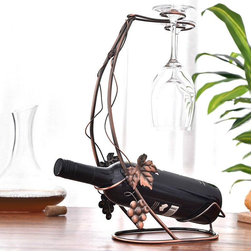 Rødvin glas integration metal vin rack hængende vinglas holder bar stand beslag display stativ beslag indretning