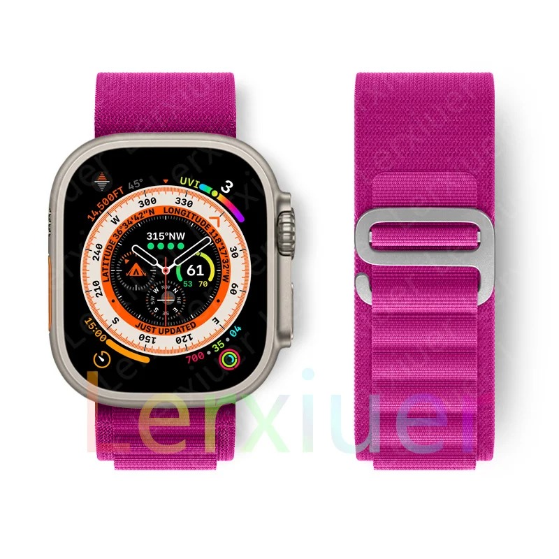 Bracelet de montre pour apple montre Ultra 2 bande 49mm 45mm 44mm 40mm 41mm 38 bracelet alpin Nylon série iwatch 6 7 8 9 se 44mm