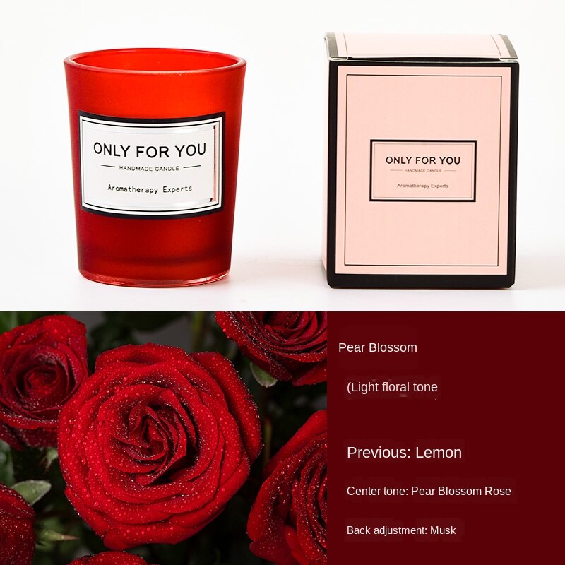 Färg hem födelsedag ljus söt burk glas doft rund bröllop nordisk modern mini romantiska dekorationer velas heminredning  by75ca: Stil 5
