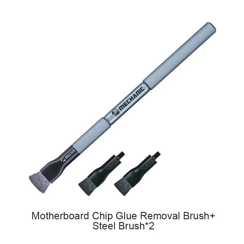 MECHANIC Steel Brush Motherboard IC Debonding Brush With Head IC Pad Cleaning PCB BGA Glue Removal Tin Removal Polishing Brush: Gold