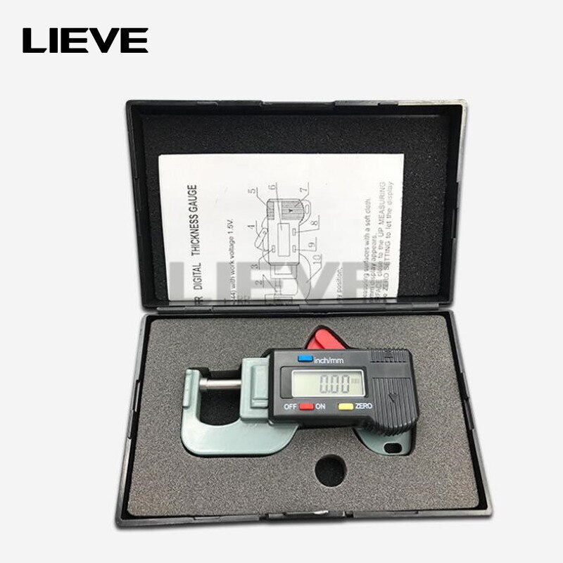 Precise Digital Thickness Gauge Meter Tester Micrometer Lateral Thickness Gauge For Leather Steel Plate Cloth 0-12.7 Mm/0.01mm