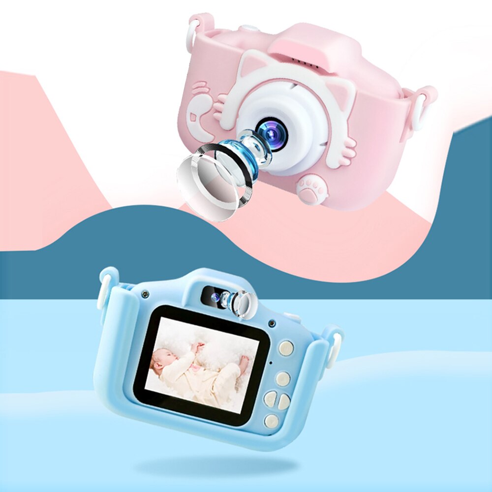Fotocamera Selfie per bambini da 8mp/20mp con Slot per schede TF fotocamera digitale con messa a fuoco automatica IPS da 2 pollici cornici divertenti integrate supporto Video 720P
