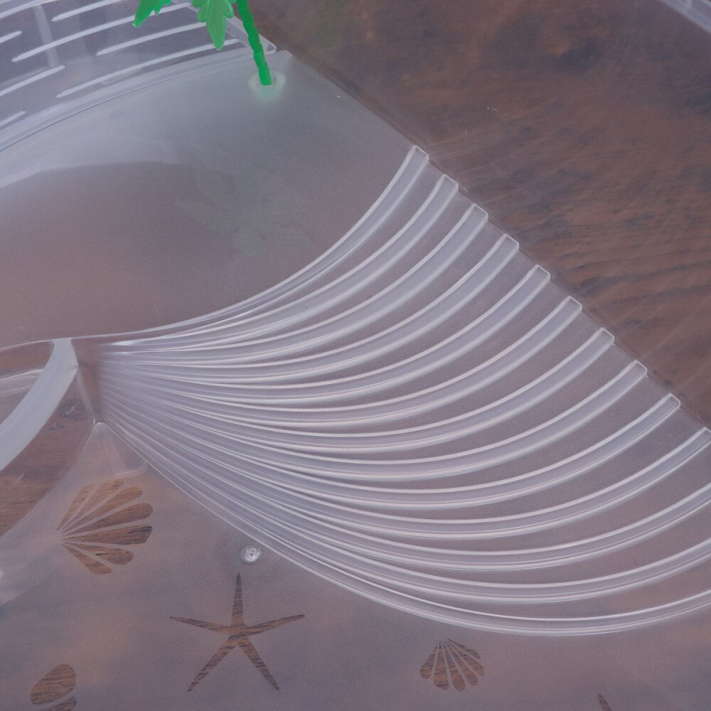 Reptiles Amphibians Habitat Terrarium Vivarium Tank Breeding Box with Coconut Tree for Terrapin Tortoise Turtle Lizard Spider