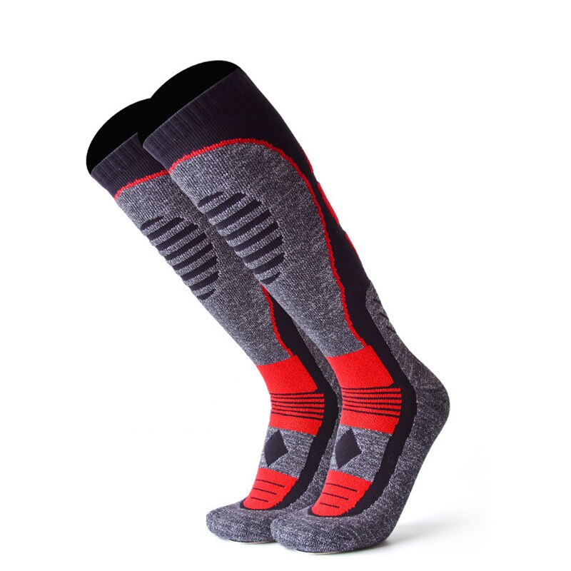 Skisocken aus baumwolle, wärmeisolierend, wadenlang, sportsocken für herren und damen, wandern, spazierengehen, snowboarden, handtuch-skisocken  eu 40-43