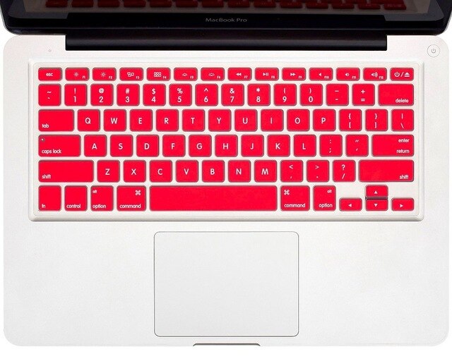 Englisch UNS Geben Silikon Tastatur Abdeckung Schutz Haut fallen Für Apfel Macbook Luft 13 Laptop a1466: rot