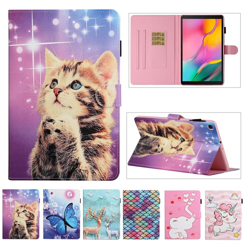 Capa para samsung galaxy tab um 10.1 SM-T510 SM-T515 bonito gato unicórnio veado tablet capa funda para samsung galaxy tab um 10 1 2019
