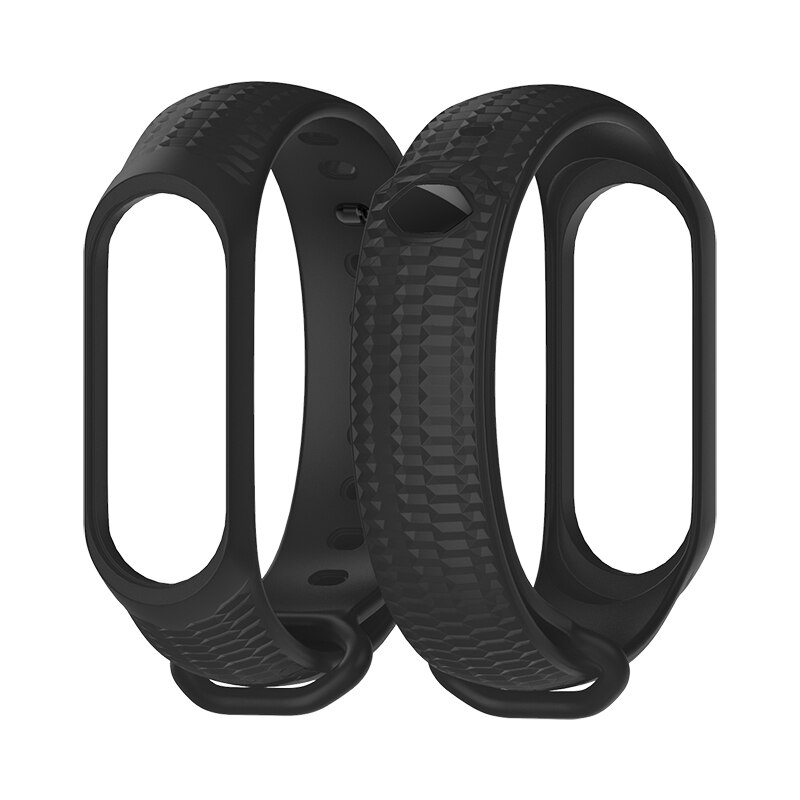 Mi Band 4 Strap Wrist Bracelet for Xiaomi Mi Band 3/4 Silicone Wristbands Correa Miband 3 Accessories: Black