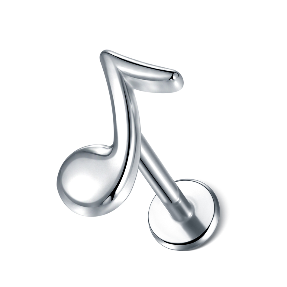 1 pieza de pluma de araña labio Monroe Studs Labret Piercing 16G CZ flor cartílago de la oreja Tragus Daith lóbulo Piercing pendiente para mujeres y hombres: Bronce antiguo plateado