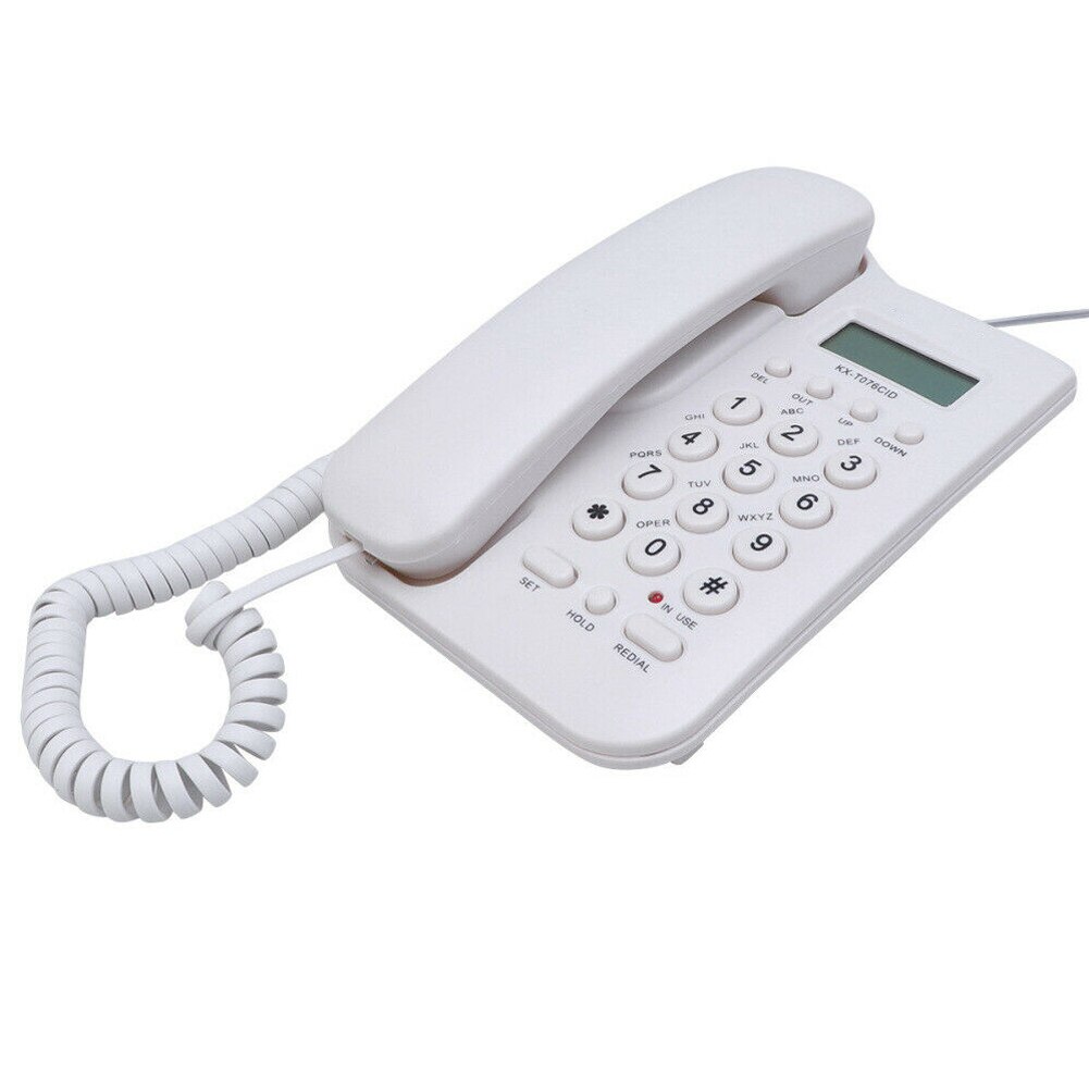 Landline Telephone Desktop Digital English Call ID Display Portable Wireless Intercom Home Office Wall Mount Cordless Business