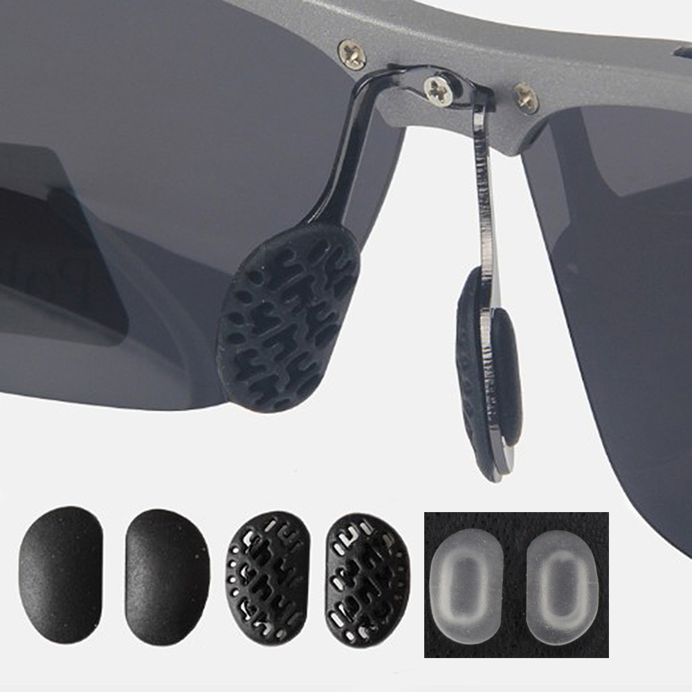 10coppie(20pz) nero in gomma Antiscivolo Naselli per Occhiali Da vista Occhiali Da suola Occhiali Da vista Occhiali spingere su occhiali naso pad