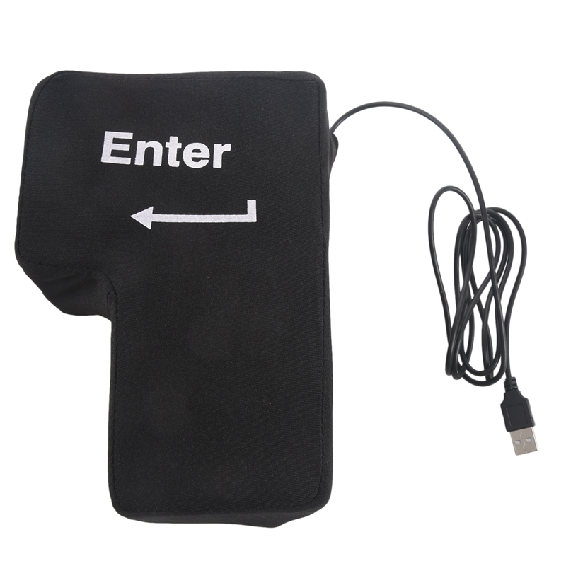 Practical Enter Key Pillow, Big USB Enter Button Stress Relief Vent Tools, Unbreakable Relax Enter key Office Desktop Nap Pillow: Default Title