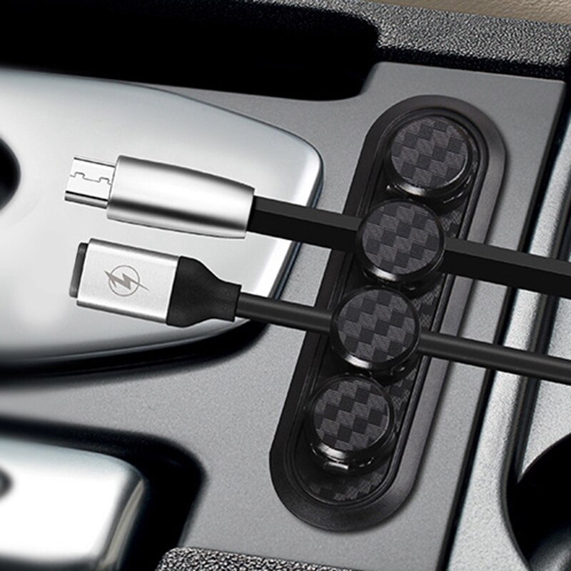 netic Cable Organizer Cable Clamp Data Cable Storage Hub Cable Organizer Clip 4 Buckle and 1 Base Car Electronetic Cable C