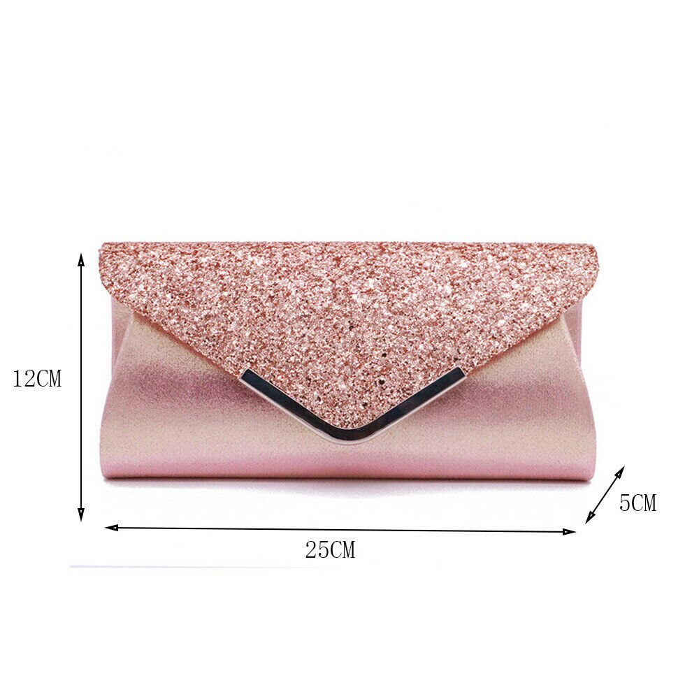 Damen Pailletten Abend Party Prom Smart Kupplung Tasche Elegante frauen Glitter Schimmer Umschlag Handtasche