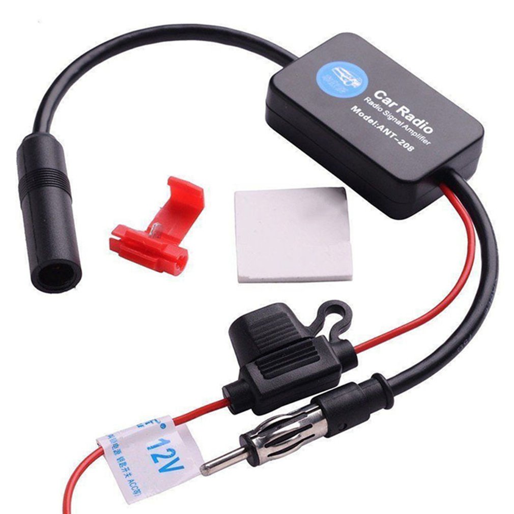 Universal 12V Auto Car Radio FM Antenna Signal Amplifier Booster For Marine Car Vehicle FM Amplifier 88-108MHz: Default Title