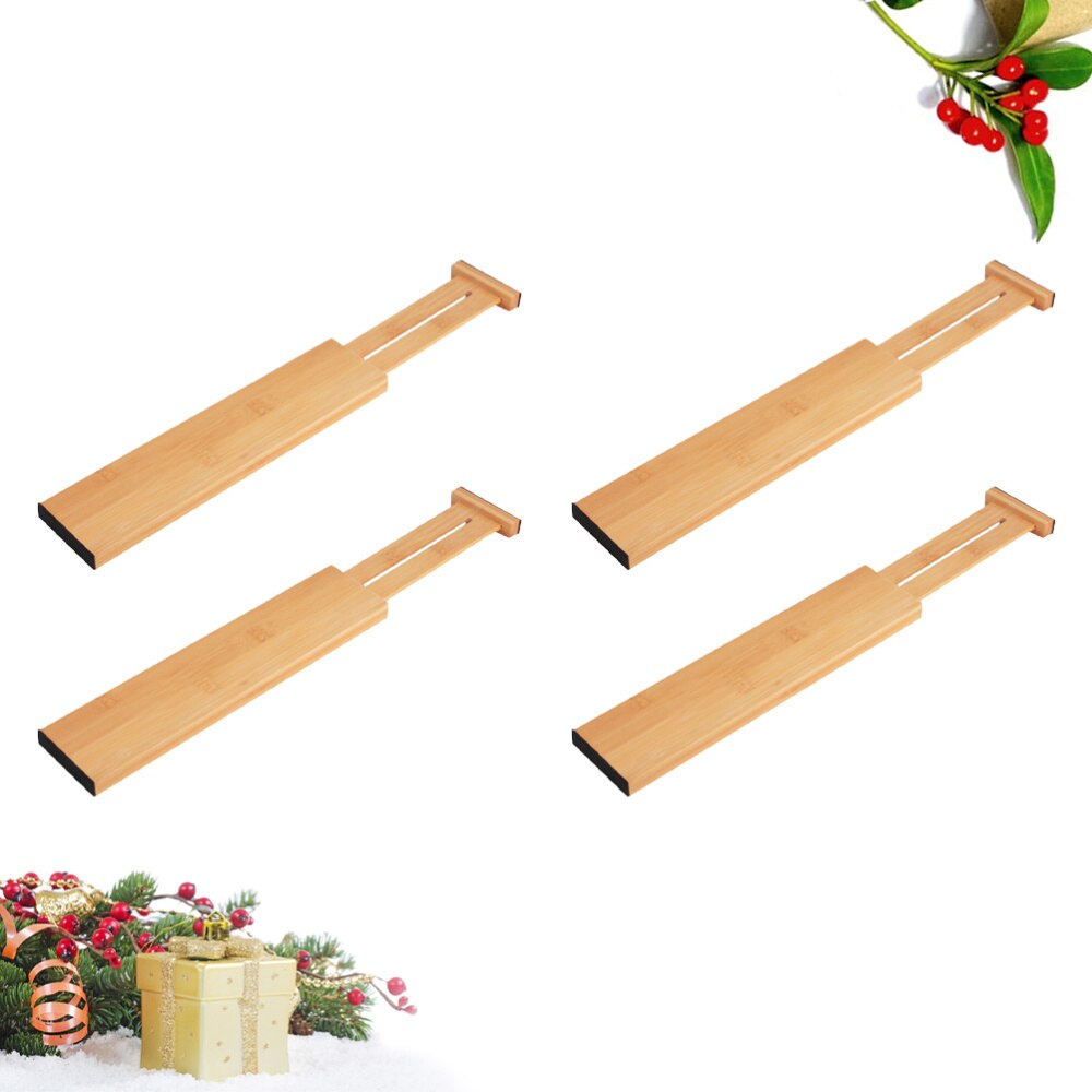 5PCS Adjustable Drawer Divider Bamboo Flexible DIY Separation Board Plate for Closet Drawer: Picture 1 3