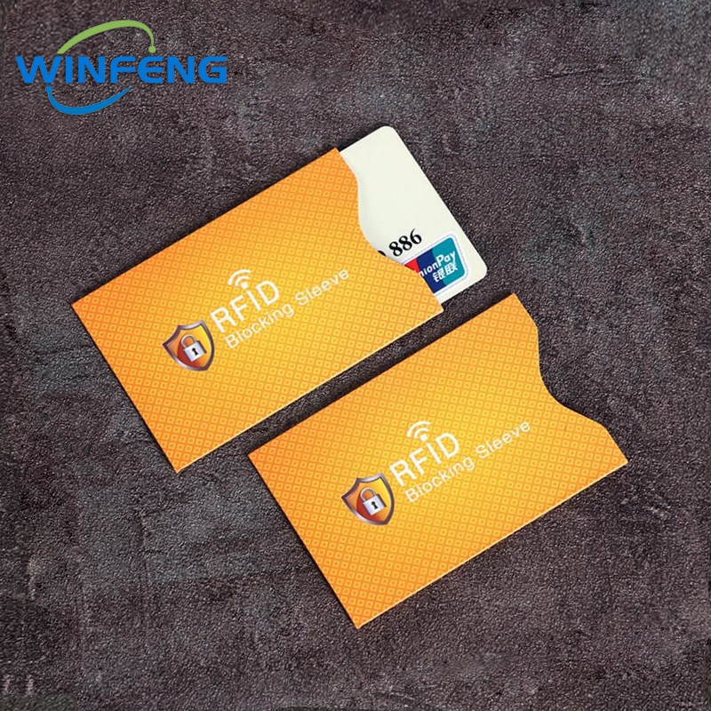 5Stck Aluminium Folie Anti RFID Karte Halfter NFC Blockierung Leser sperren Ich würde Bank Karte Halfter fallen Schutz Metall Kreditkarte fallen: Blau
