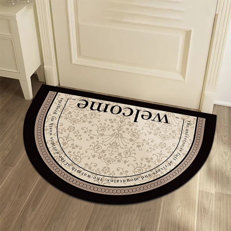 Halfronde Deurmat Rond Vloerkleed Retro Tapijt Voor Woonkamer Spoel Toegangsmat Slaapkamer Keuken Voetmatten Tapis Ingangsmat: 1200mm x 1200mm / GRIJS