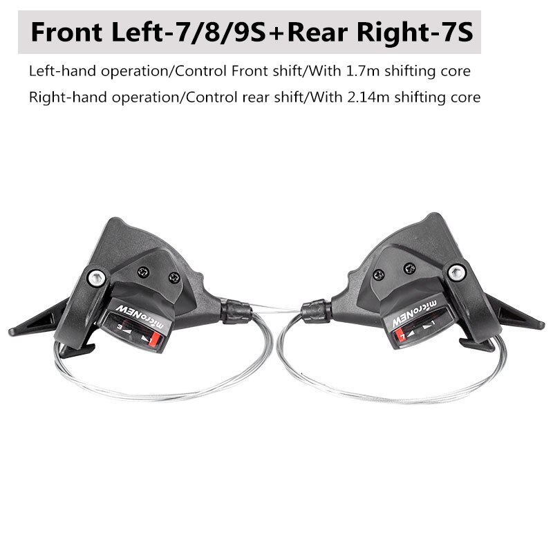 Bicycle Derailleur Front Rear Shift Lever 7/8/9/10/11Speed MTB Mountain Bike Shifter Bicycle Shifting Bicycle Parts microNEW: 3x7-Speed 1 Pair