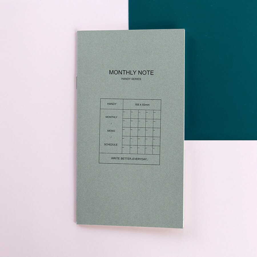 Business notebook cover A6 PU notebook weekly planning time management schedule notebook leather bill paper storage bag: 4pcs Monthly plan