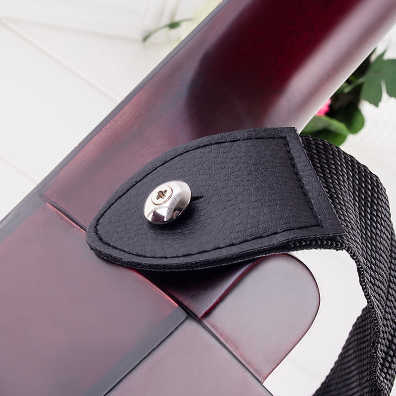 68cm-124cm universele gitaarriemen, verstelbare nylon gitaarriemen met pu-leren uiteinden voor folk houten klassieke gitaren