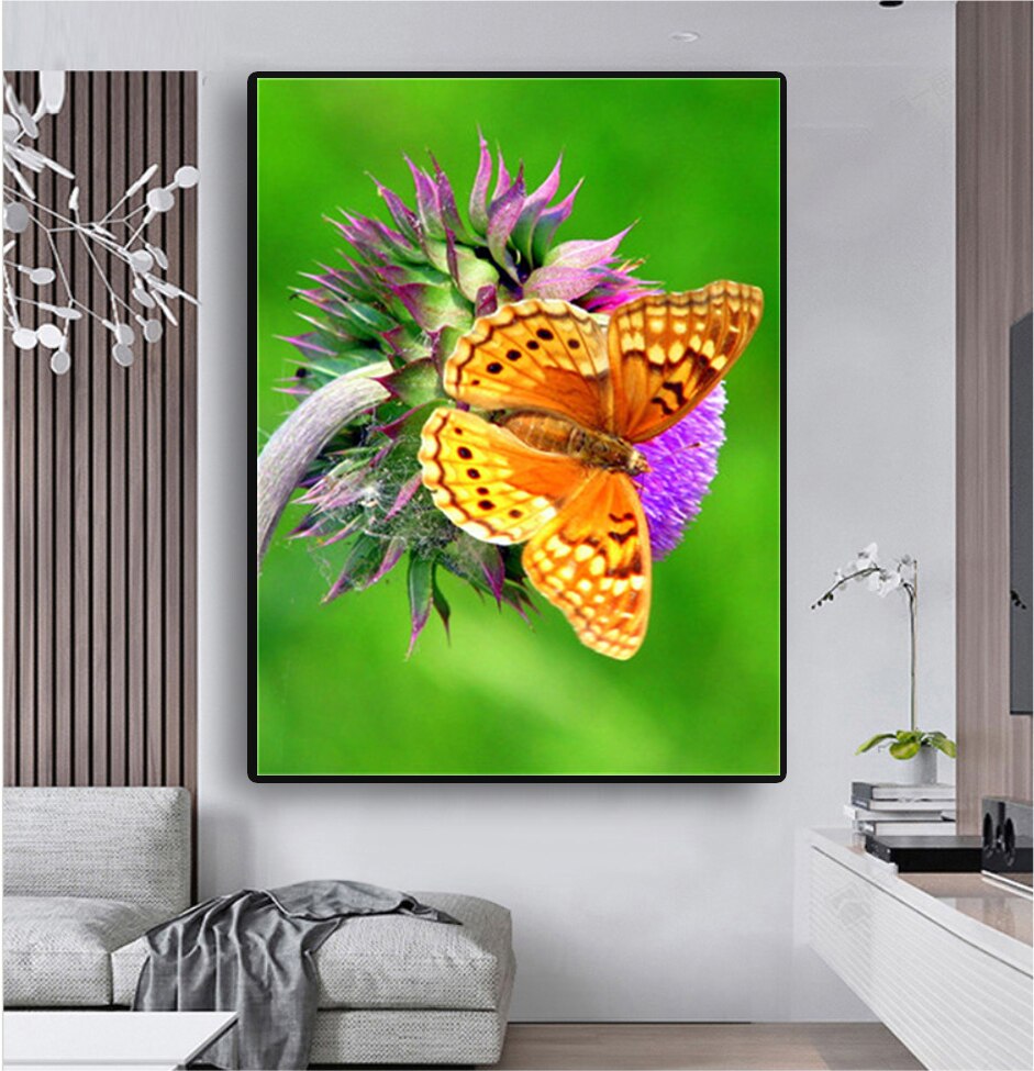 Home Decor butterfly animal painting diy oil painting by numbers kit diy canvas painting unique for adults and children