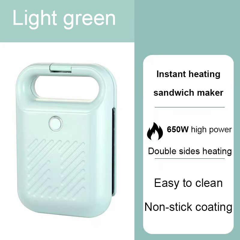 Bread Sandwich Maker Mini Light Food Muffin Breakfast Machine Eggs Omelette Baking Pan Pressure Toaster Grill Panini Oven Heater: light green / AU