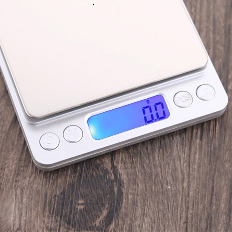 1Kgx0.1g Digital Kitchen Scale Mini Pocket Electronic Gram Balance Weight Stainless Steel Precision Jewelry Gold Food Scales