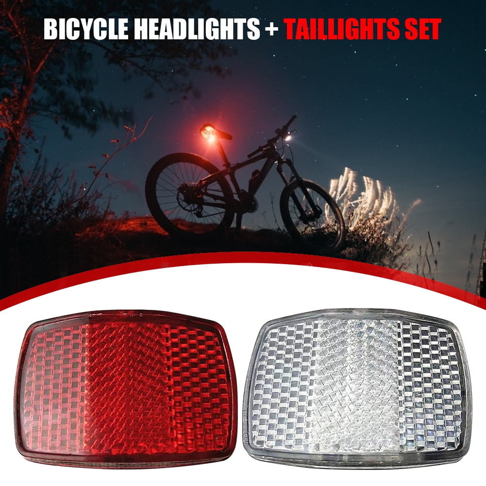 Bike Front Reflecterende Licht Achter Waarschuwing Lamp Veiligheid Fietsstuur Reflector Voor Outdoor Zorgzame Persoonlijke Fiets Supply