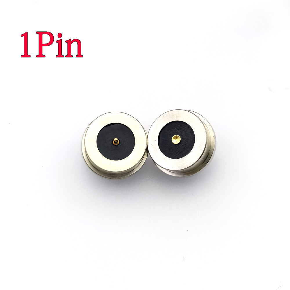 1/2/3/4/5- poliger stecker/buchse, 2a 5v dc-ladeanschluss, federbelasteter magnetischer pogo-pin-steckverbinder, rastermaß 13.5 mm, durchgangsloch: Armeegrün / 10-19 stck.