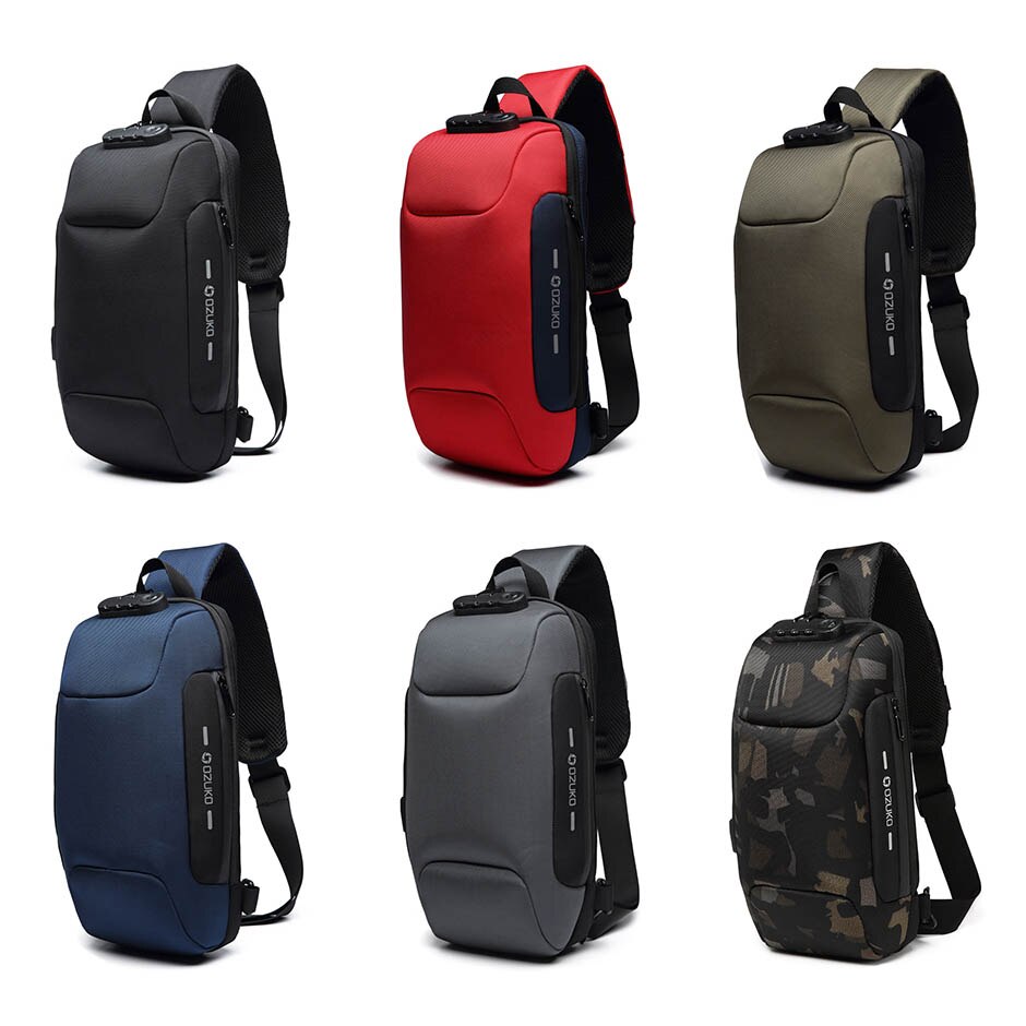 Multifunction Crossbody Bag for Men Anti-theft Shoulder Messenger Bags Male Waterproof Short Trip Chest Bag Pack