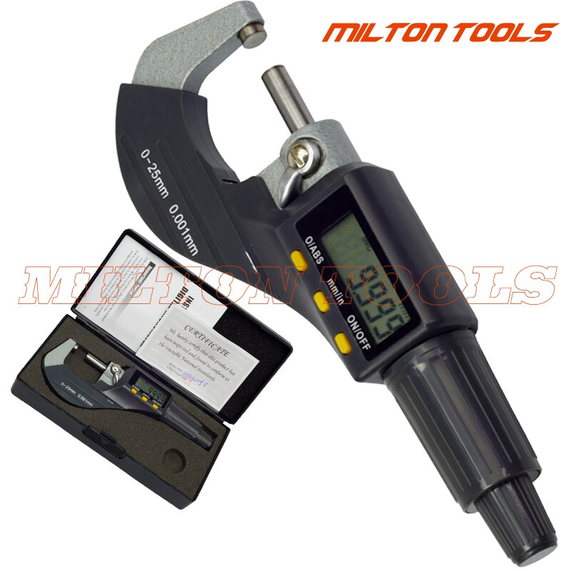 0-25Mm Micron Digital Outside Micrometer Electronic Micrometer Gauge 0.001Mm Digital Gauge Measuring Tools