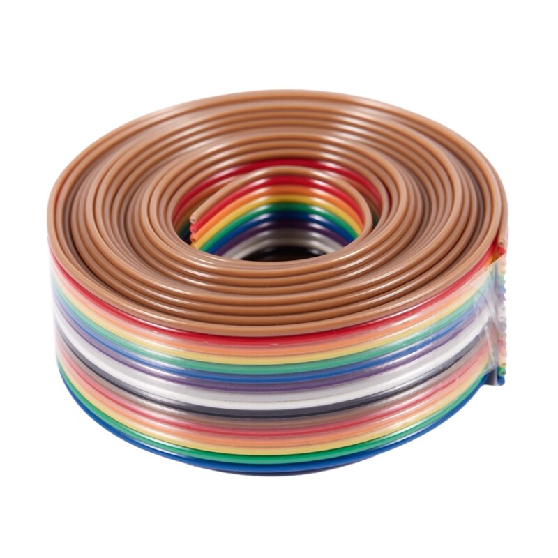 2M 1.27mm Pitch 16 Pin Flat IDC Ribbon Extension Cable Wire: Default Title