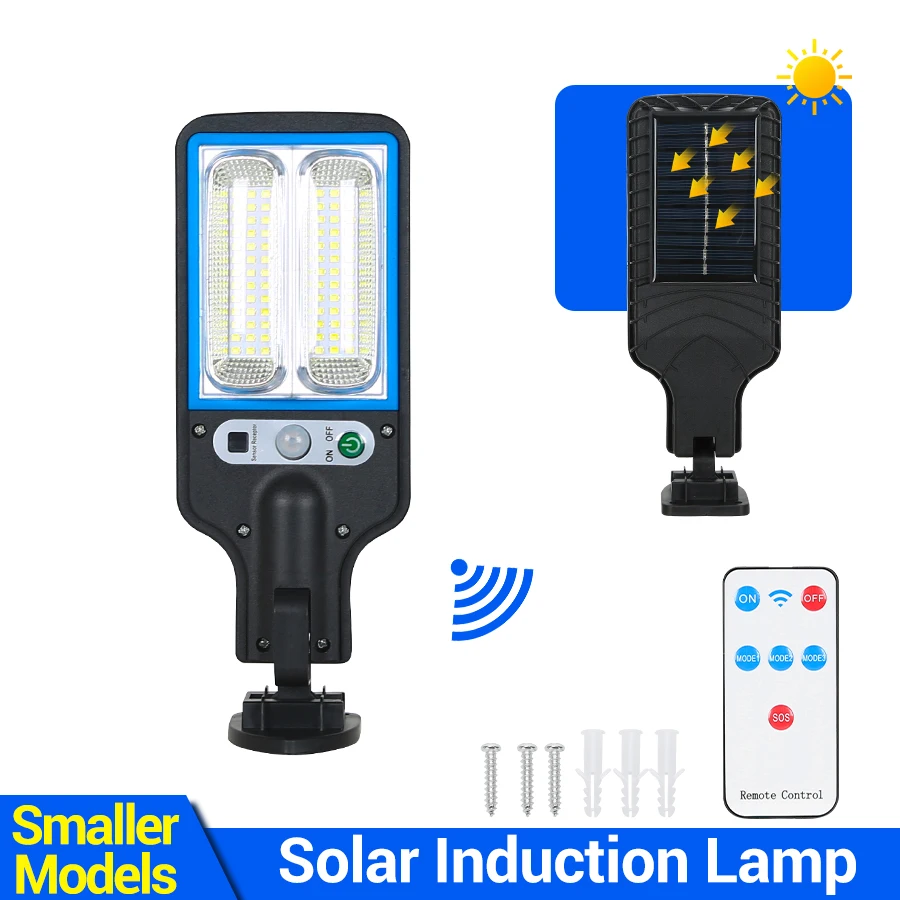 Outdoor Solar COB-straatverlichting met 3-lichtmodus Bewegingssensor Wandlamp Oplaadbare tuin Binnenplaats Yard Path Beveiligingslamp