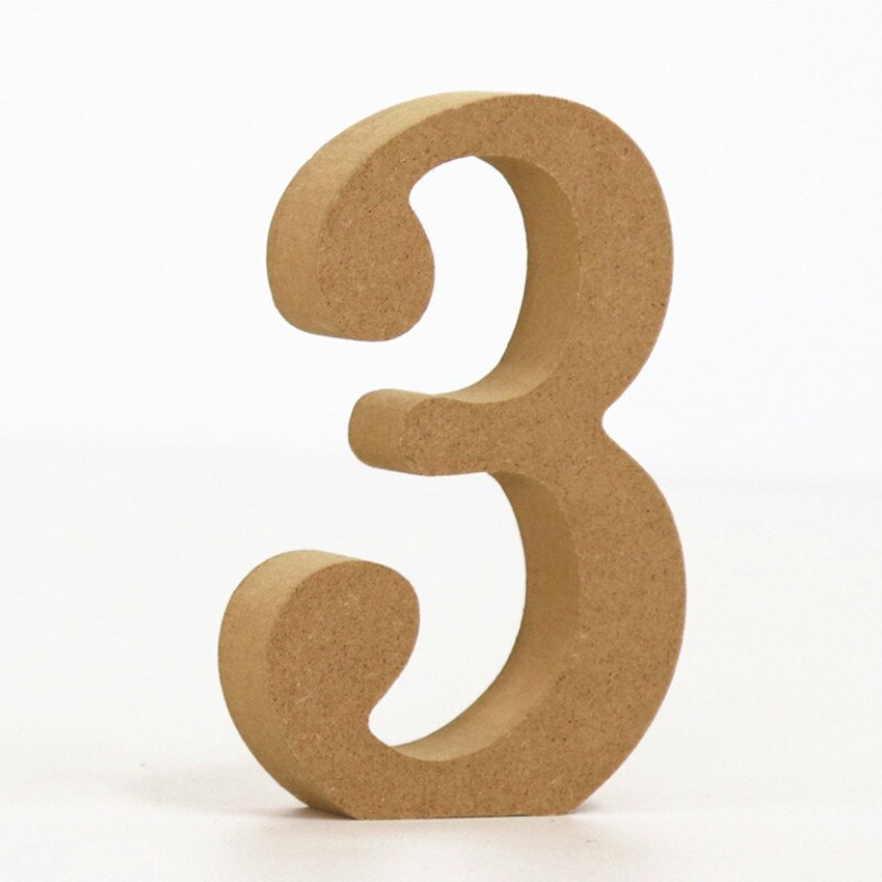 DIY 10cm Wood Color Letters Alphabet Word Letter Art Crafts Free Standing Name Party Wedding Home Decor Year Surprise: REDDISH BROWN