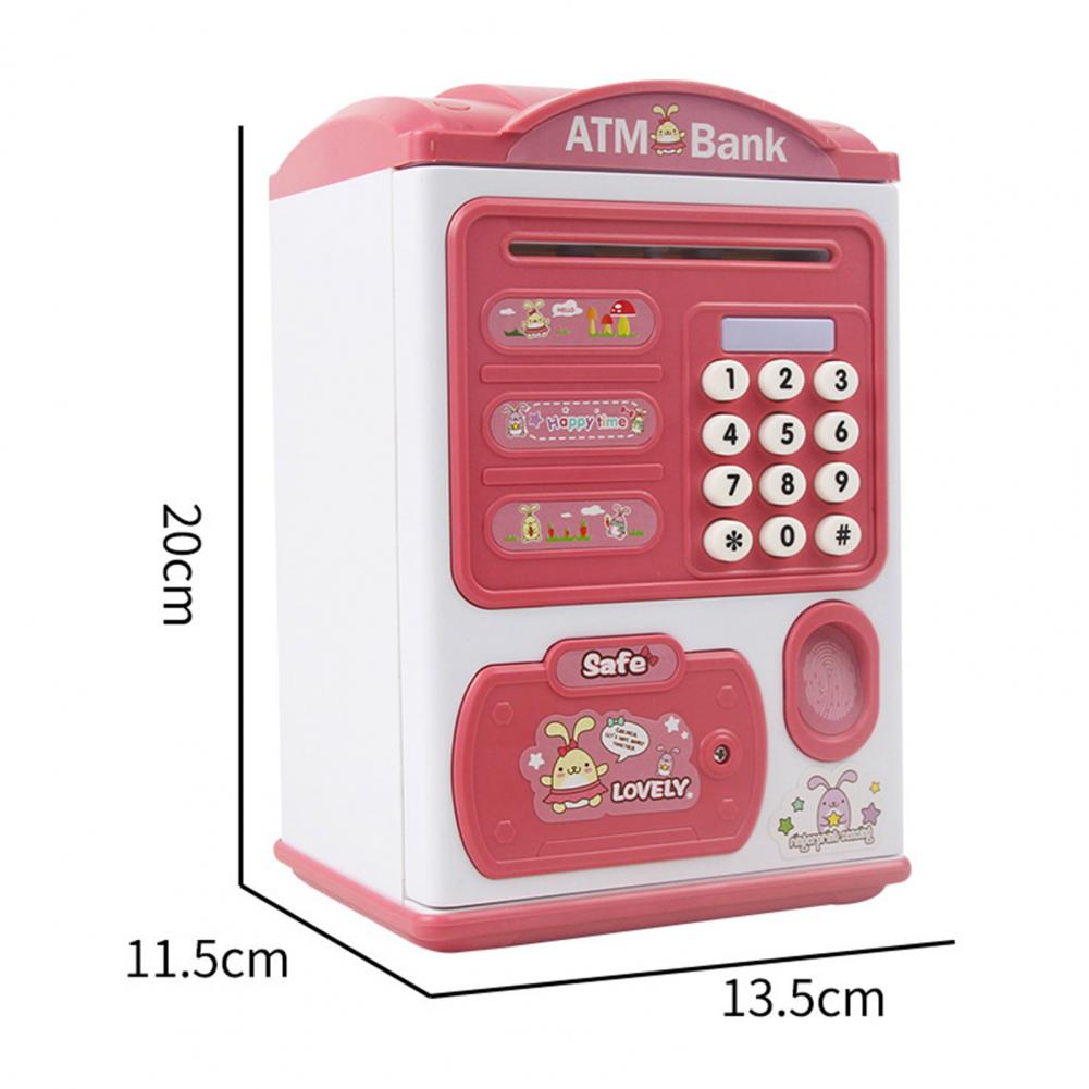 Simulation Password Fingerprint Automatic Roll-up Electronic Piggy Bank Children Education Toys For Birthday